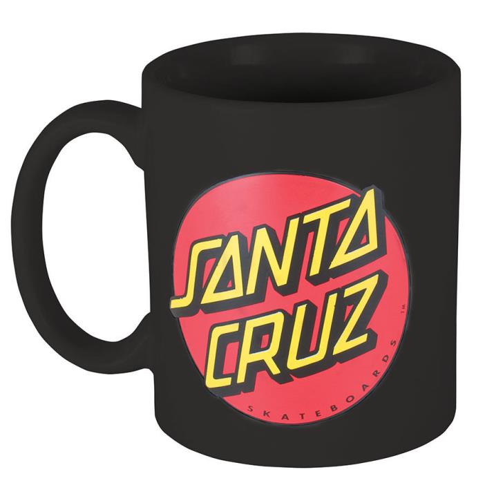 SANTA CRUZ Skateboards Classic Dot Logo Black 11oz Coffee Mug