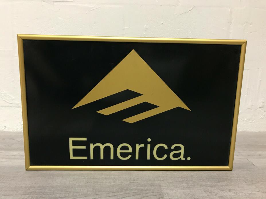 Emerica Shoes Skateboarding Sign. Bar Light Promotional Sign. Reynolds Templeton