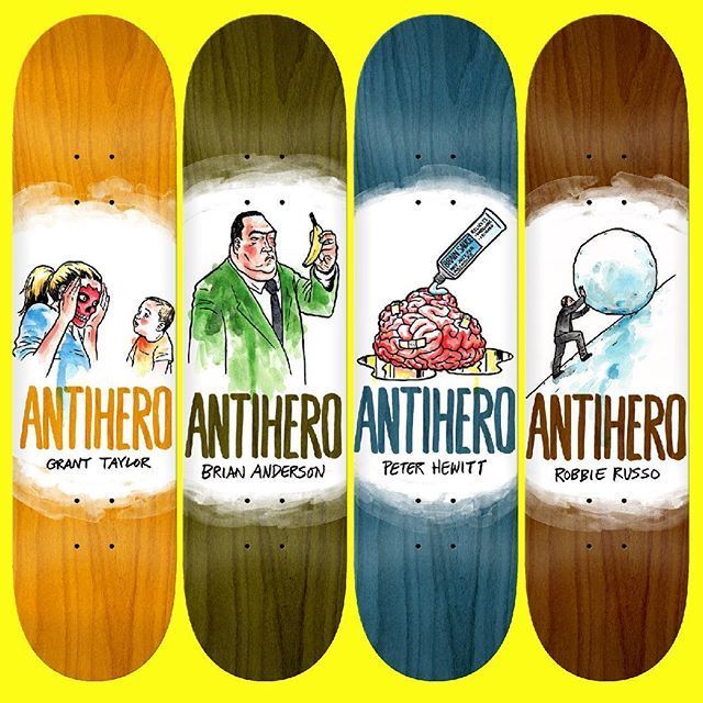 ANTI HERO Devolution Series Set of 4 Skateboard Decks