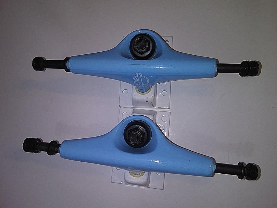 Independent Trucks Co: A Set Of Skateboard Part Blue and White