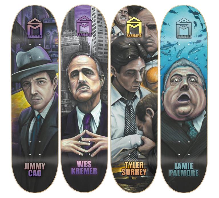 SK8MAFIA Made Series The Godfather Pacino Brando Set of 4 Skateboard Decks