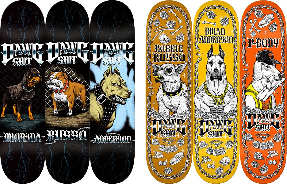 ANTI HERO Skateboards Full Complete Set of 6 DAWG SH*T Series Decks