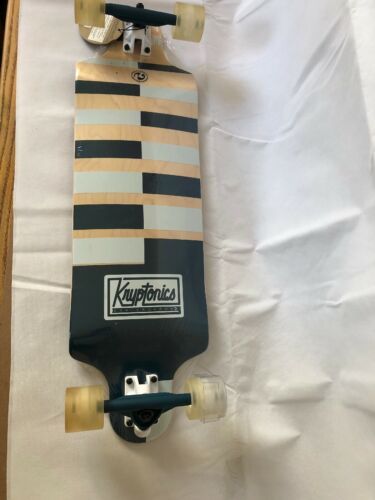 Kryptonics Drop-down Longboard 32-inches x 8-inches Complete Skateboard Blue