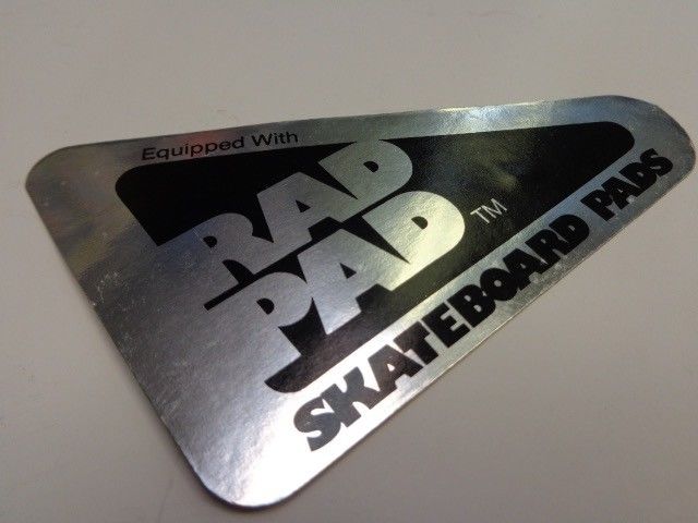 ! 70s skateboard RAD PAD Sticker NOS MINT OOP Old School Vintage RAD Dead Stock!