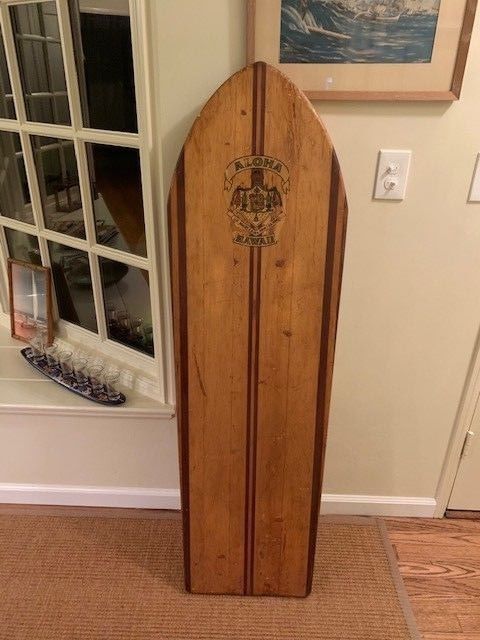 Vintage Surfboard Wood Paipo Surfboard original surf board