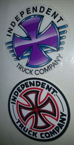 2 - 1980s INDEPENDENT TRUCKS IRON CROSS  NOS SKATEBOARD STICKERS VERY RARE decal