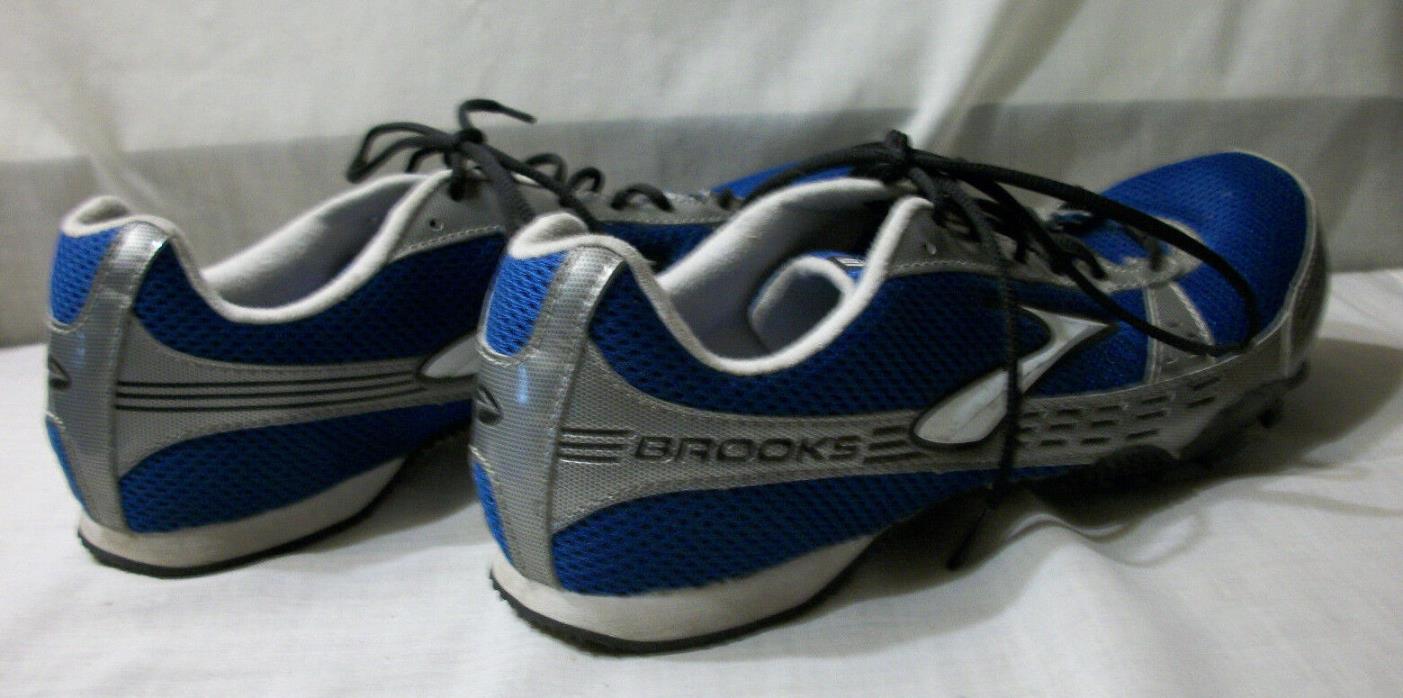 Brooks Cleats / Kleets for Track? Size 10 Width D  Blue and Silver 110059 1D 448