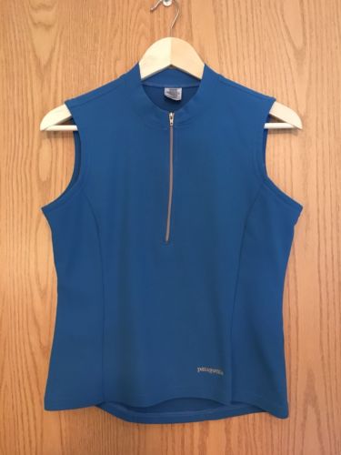 Patagonia SleeveLess Cycling Triathlon Jersey Women’s Medium Blue