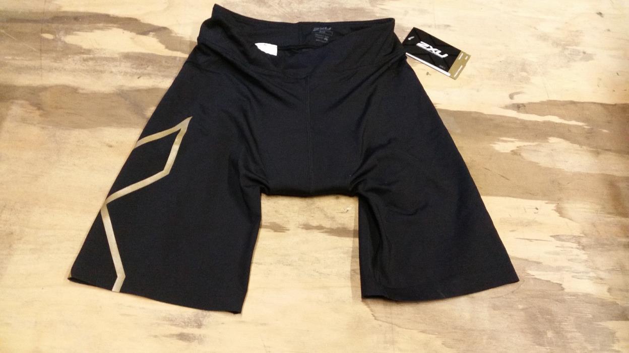 2XU Women's M Project X Tri Shorts Wetsuit Medium Black Triathlon Cycling MCS