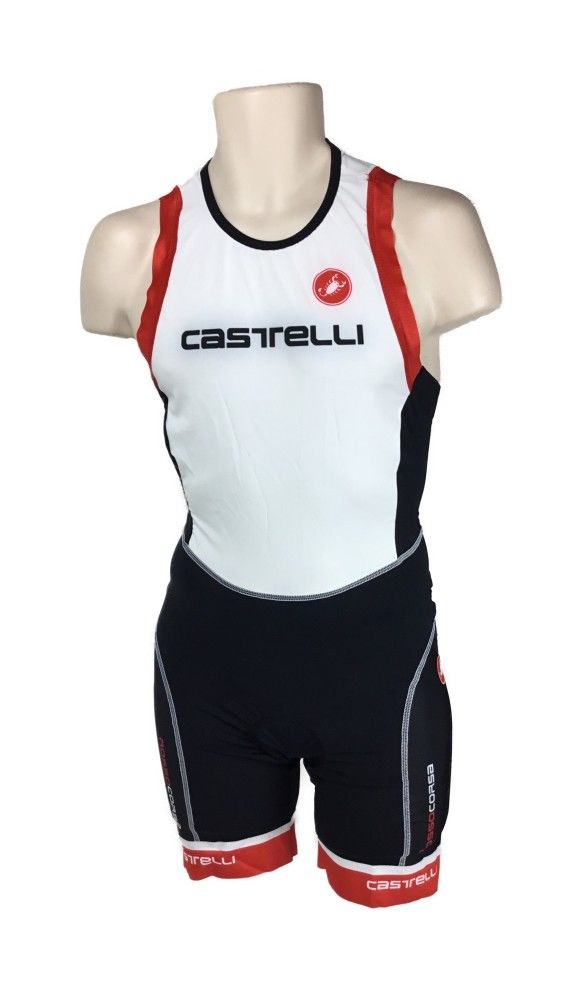 Castelli Free Men's ITU Trisuit Tri Suit Rosso Corsa L NOS MSRP $149
