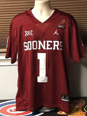 Oklahoma Sooners #1 Kyler Murray Heisman Trophy Jersey Stitched Red X Large