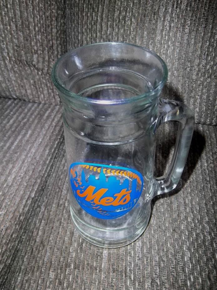 New York Mets Logo Glass Tankard Drinking Mug