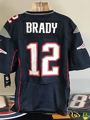 New England Patriots Tom Brady Super Bowl Jersey 52 Patche Large Blue