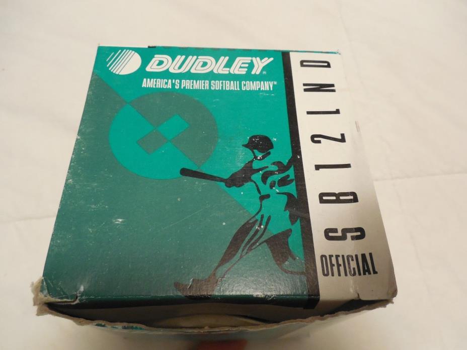 2 Dudley Balls America's Premier Softball Co Official SB12LND New White 1994