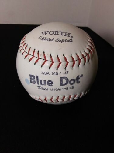 Worth Blue Dot Poly-X Core Traditional Flight Leather Cover SOFTBALLS PX-2