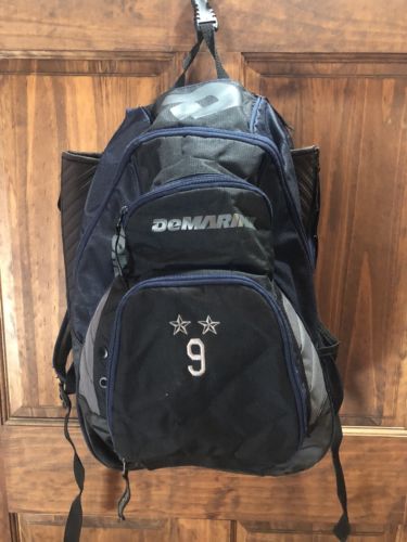 Demarini Voodoo Baseball Backpack Bat Bag Equipment Navy Blue/Gray #9 GUC