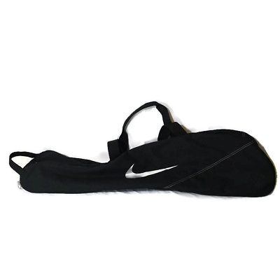 Nike Baseball Softball Sports Equipment Gear Bag Zip Closure Black Silver Logo