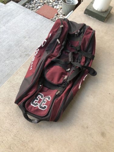 Boombah Baseball Softball Beast Bat Bag Rolling Maroon Free Shipping Rare Travel