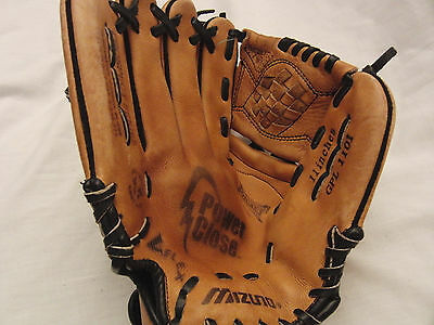 Mizuno GPL1101 Baseball Tan Leather Ball Glove Pitcher Mitt Left Hand Thrower 11
