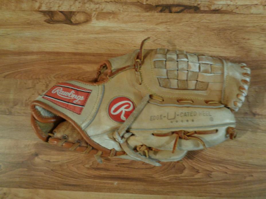 Rawlings RBG60 Leather Baseball Glove Deep Well Pocket Basket Nolan Ryan RHT