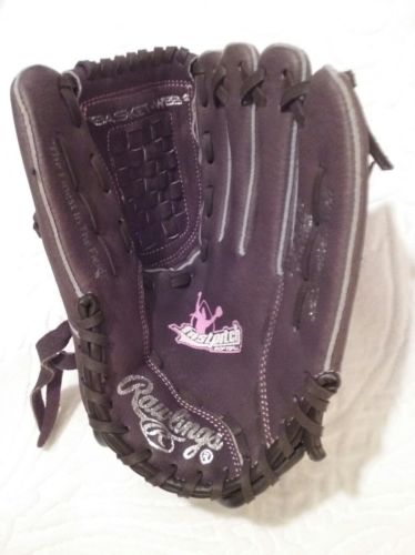Rawlings girls leather shell baseball glove reg.11 1/2 in. cushioned palm pad