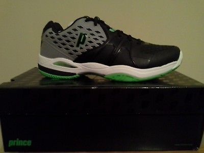 Prince Warrior Tennis Shoes Men's Size 10.0 Black Gray Green in Color NEW NIB