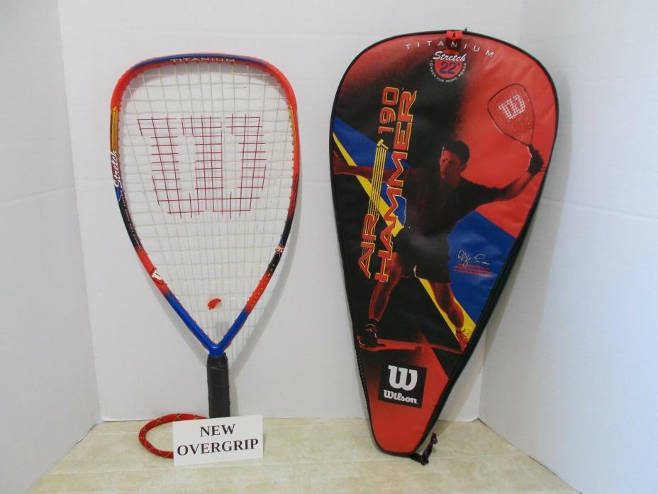 Wilson Air Hammer 190 Stretch Racquetball Racquet - EUC + NEW OVERGRIP