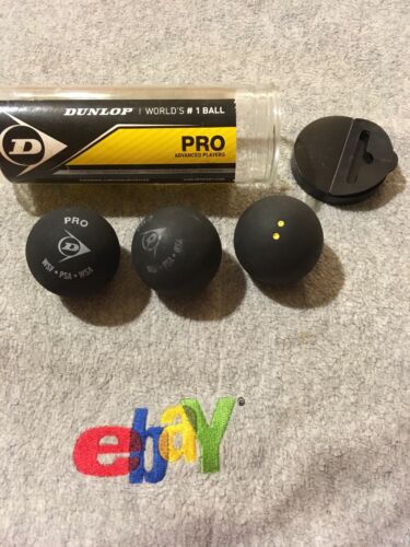 3 Dunlop Pro Balls Double Dot Yellow