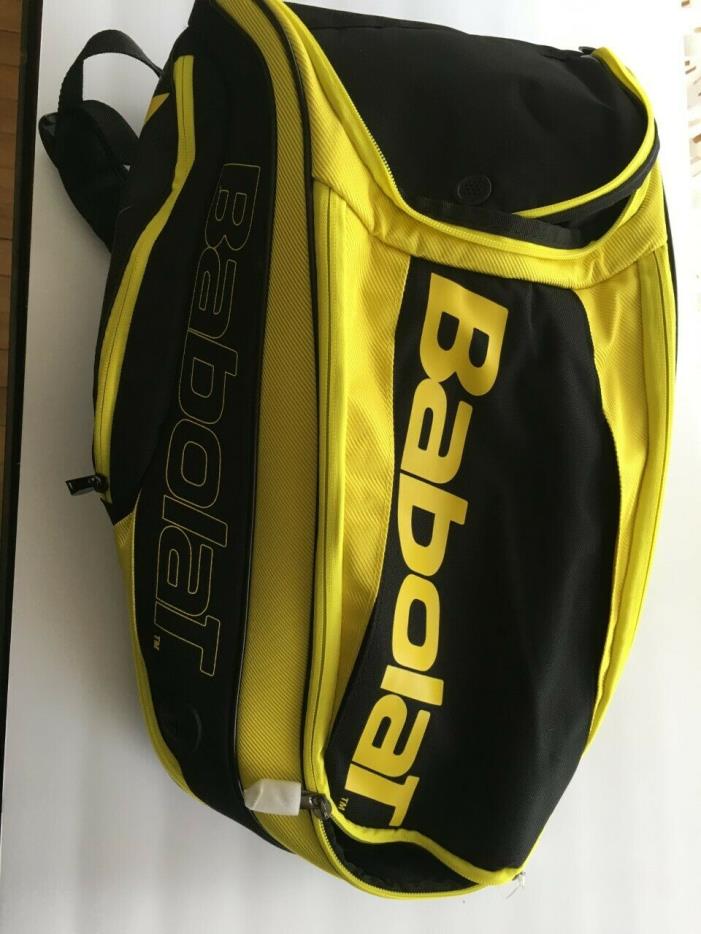 Babolat Pure Aero Tennis Backpack Bag Black Yellow with tags