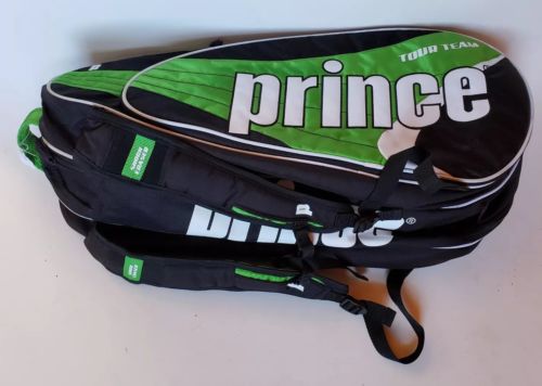 Prince Tour Team Tennis Racquet Bag Backpack Green,Black & White