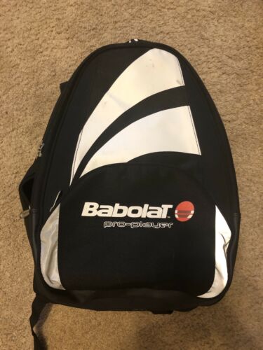 19” Babolat Black and White Backpack Tennis Racquet Bag