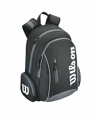 Wilson Advantage II Backpack 2-Racket Compartment W/ Locking Zippers Black/White
