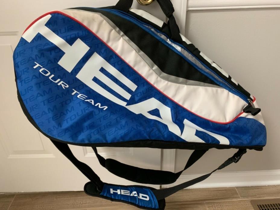 HEAD Your Team Raquet Bag Climate Controll Excellant Condition Blue and White No