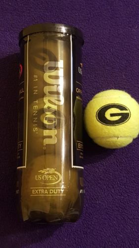 UNIVERSITY OF GEORGIA US OPEN LOGO TENNIS BALLS - NEW IN CAN