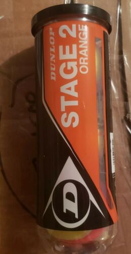 NEW/Sealed: Dunlop Stage 2 Tennis Balls - Factory Sealed container of 3 balls