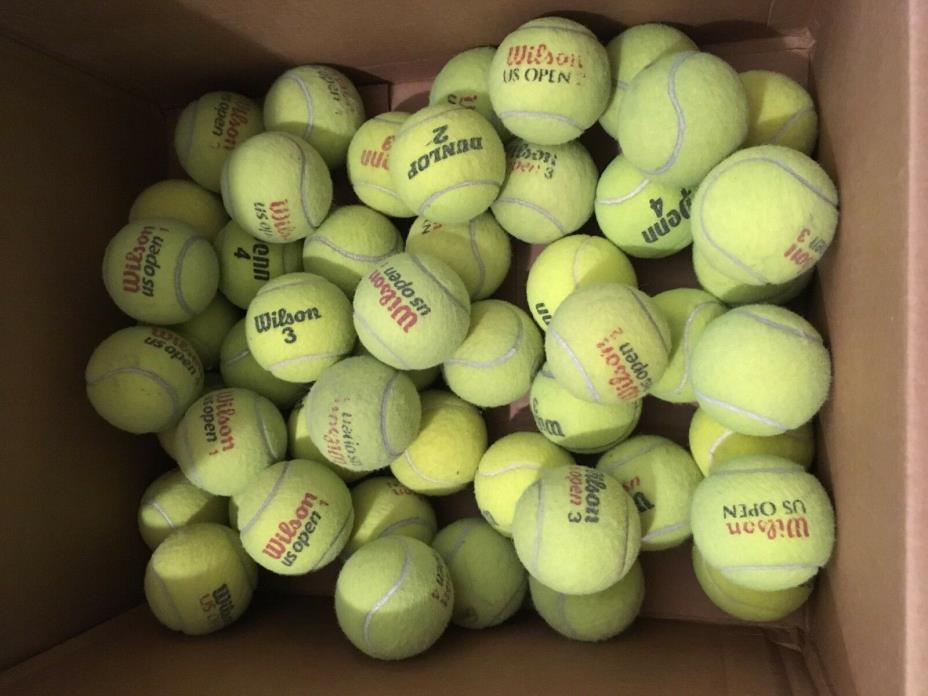 50 Used Tennis Balls...All Brand Name... Free Shipping