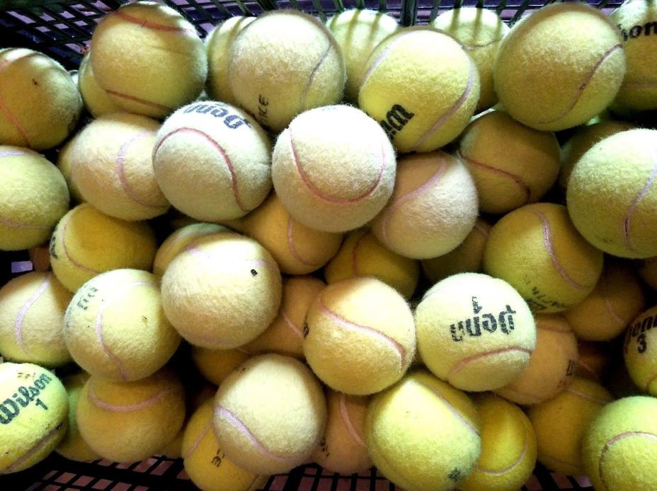 100 Quality Used Tennis Balls - Free Ground Shipping - Dog Toys