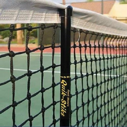 Quik-Stiks Portable Tennis Singles Net Sticks Black  pack of 2