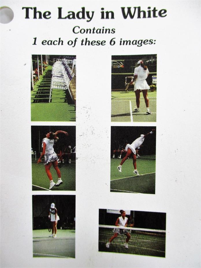 Set of 6 Women Tennis Greeting Cards Frameable 7x5