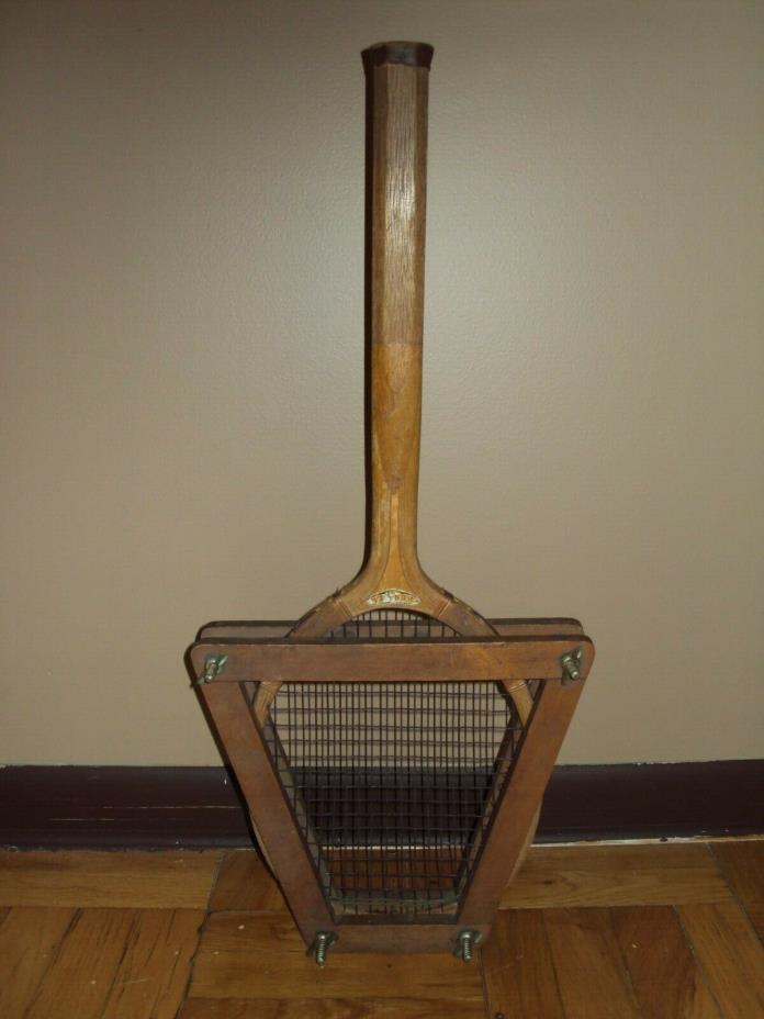 Vintage Antique KEN WEL National Wooden Tennis Racket Utica NY 1930's