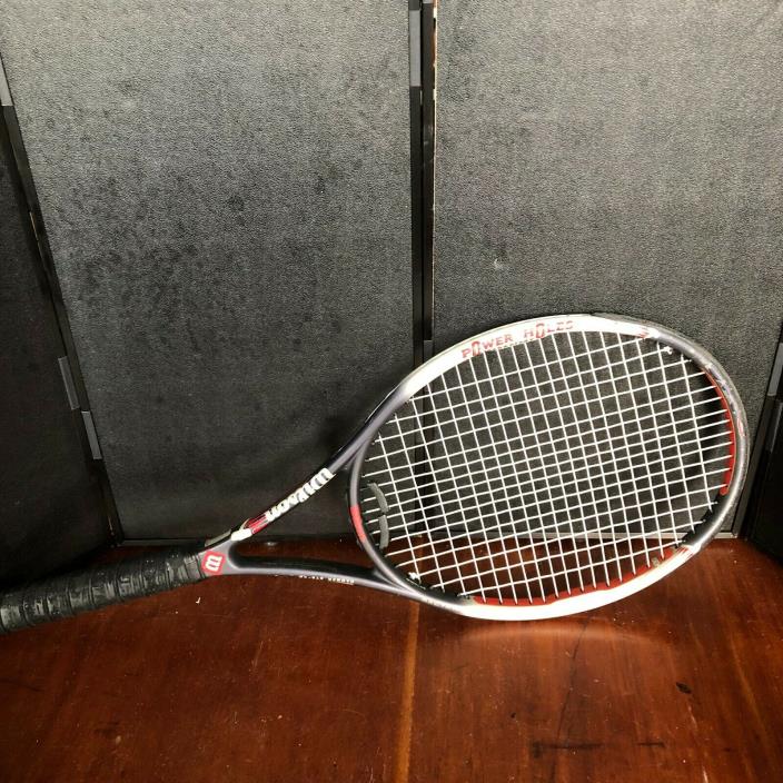 Wilson Hammer 6.4 power holes mid plus TENNIS RACQUET  95 SQ  grip 4 1/2