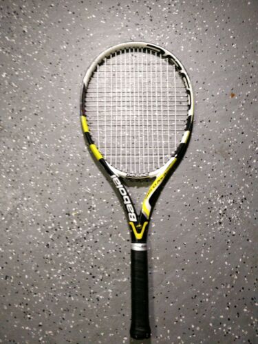 Babolat AeroPro Drive - Excellent Strung With ALU Power Rough 125 Tennis Racket