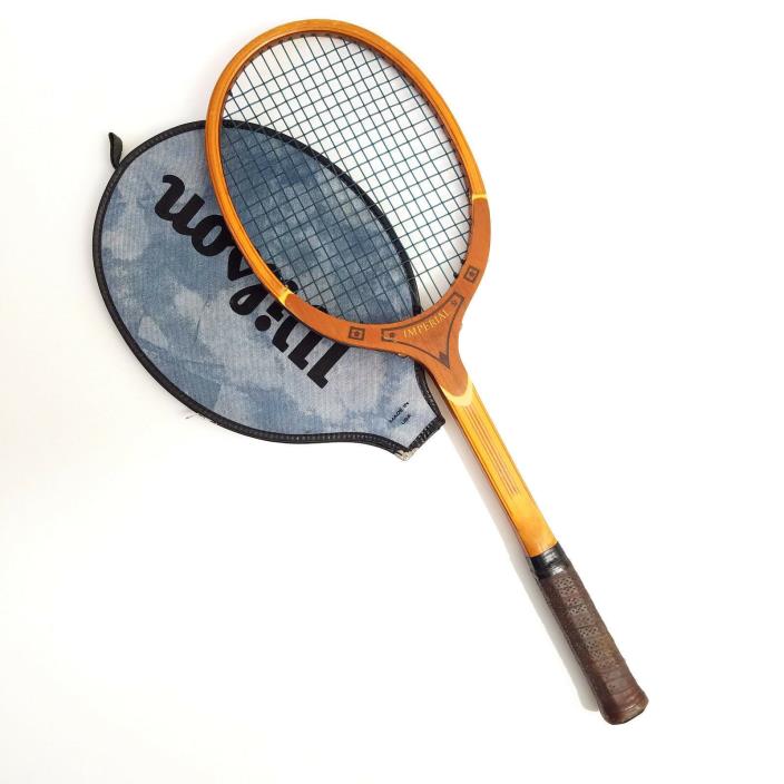 Vintage Wilson Imperial Wooden Tennis Racket 4 L USA