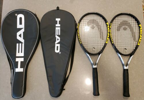 Pair of HEAD Ti.S1 Pro Tennis Racquets / Rackets , 4 1/2 grip with racket covers