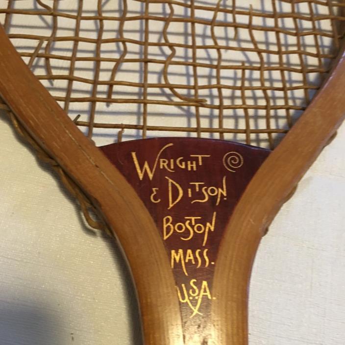 Antique Tennis Racket - The Park Flat Head by Wright & Ditson