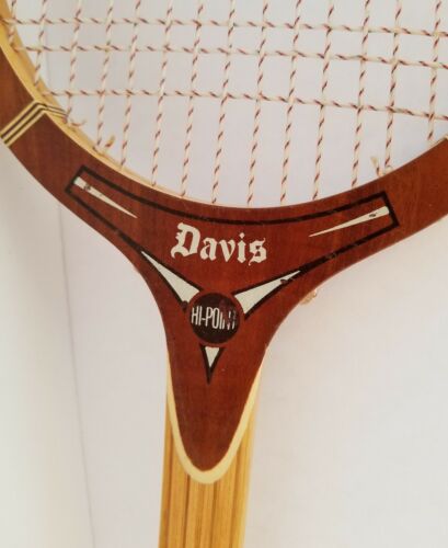 Wooden Tennis Racket 4L 1970's Vintage Hi Point Tad Davis