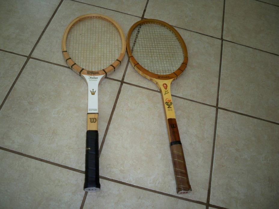 Lot of 2 Vintage WILSON  Jack Kramer Autograph -   Wood Tennis Rackets