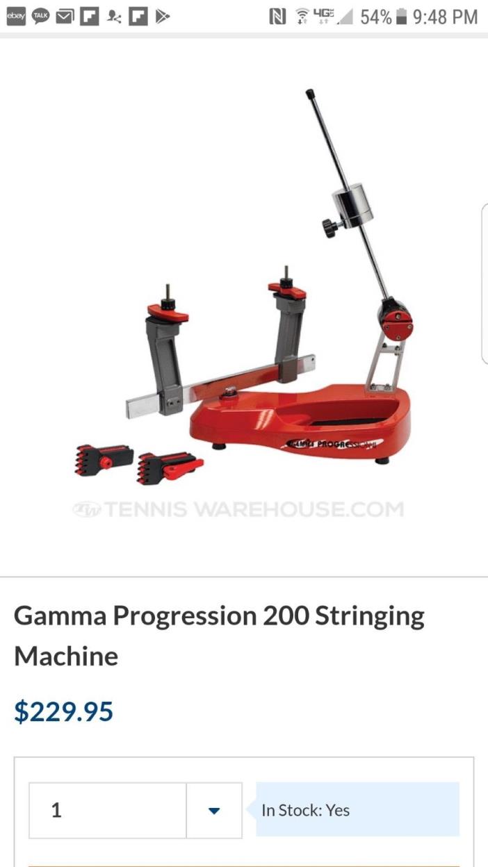 Gamma progression 200 stringing machine.