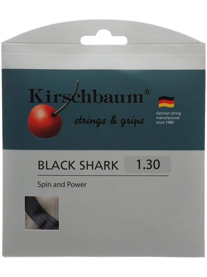 KIRSCHBAUM - Black Shark 16G/1.30MM Tennis String- 3 sets/$27