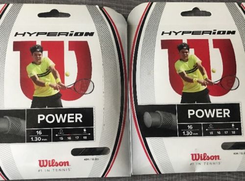 Lot of 2 New Wilson HYPERion Power 16 Racquet String WRZ922400